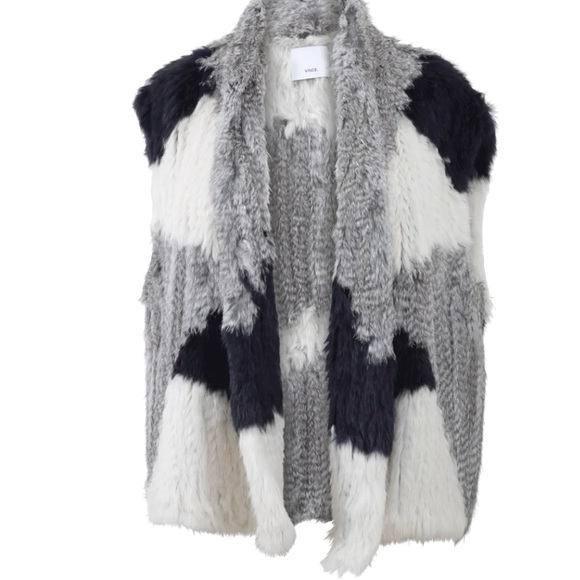 Fur vest from Vince. 100% Rex Rabbit. Like new. Size Medium/Large. - Picture 1 of 2